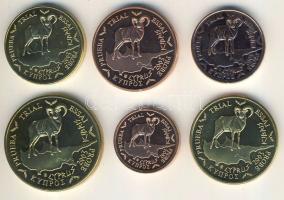 Ciprus 2003. 1c-50c össz. 6 klf db próbaveret T:BU