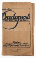 1923 Budapest székesfőváros egész területének térképe. Az alaptérképet tervezte és rajzolta: Kogutow...