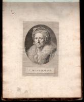 cca 1770-1820 50 db metszet, római, pompeji és egyéb ókori épületek, szobrok, régiségek stb. ábrázolásai, Johann Joachim Winckelmann német régész és művészettörténész műveiből. Rézmetszet, papír, részben jelzett a metszeten, klf, méretekben. XIX. sz. félbőr kötésben, sérült gerinccel.