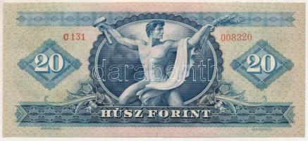 1957. 20Ft "C 131 008320" T:UNC,AU
Hungary 1957. 20 Forint "C 131 008320" C:UNC...