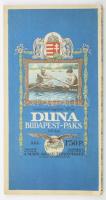 cca 1930-1940 A Duna Budapest-Paks (116 km) szakaszának térképe. Vízisporttérképek 12. sz. Bp., M. K...