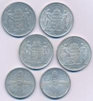 1943. 5P Al "Horthy Miklós születésének 75. évfordulójára" (4x) + 1945. 5P Al "Parlam...