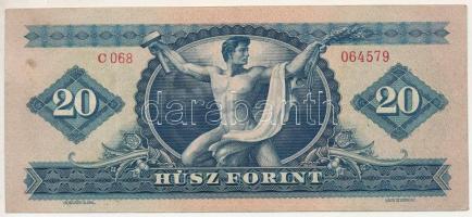 1947. 20Ft "C 068 064579" sorszámmal T:F
Hungary 1947. 20 Forint with "C 068 064579&...