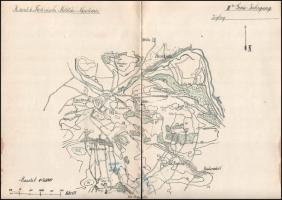 Cziegler Gusztáv altábornagy (1885-1966) porosz-osztrák háborúról szóló hadtörténeti jegyzete. térké...