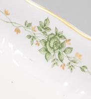 Hollóházi Erika mintás négyszögletes tál, jelzett, 26x26 cm