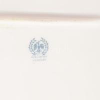 Hollóházi Erika mintás négyszögletes tál, jelzett, 26x26 cm