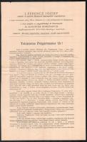 1891 Rudolf fogadalmi templom építő egyesület felhívása + memorandum