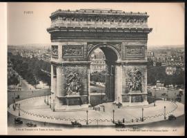 1928 Paris, Album Artistique, 40 Vues / Párizs nevezetességeit bemutató album 40 képpel, kiadói hará...