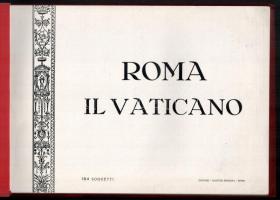 cca 1920 Roma il Vaticano (Róma és a Vatikán), képes album, Roma, Editore Richter Ernesto, kiadói ha...