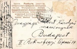 1908 Bosnien, Abendstimmung / street at night, mosque. K. &amp; B. D. Serie 3005. (Rb)