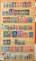Kb 5.000 db vegyes külföldi bélyeg, közte sok régi, gyarmatok is, 19 lapos házi készítésű berakóban