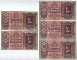 1930. 100P (5x) "E781" sorszámkövetők és közeli sorszámok T:VF Adamo P17