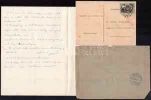 1950 Szolnoky Elemér (1923-1979) gépészmérnök autográf levele Borbély Ervin (1911-2002) költő, író, ...