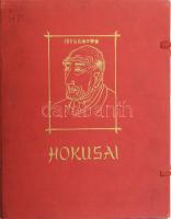 Hokusai. Der vom Malen Besessene. Mit einer Einleitung von Joe Hloucha und 48 farbigen Reproduktionen nach Fotografien W. Forman. Prága, 1956. Artia. 115 p. Német nyelven. Katsushika Hokusai, Hokuszai (1760-1849) fametszeteiről szóló illusztrált munka. Színes reprodukciókkal. Aranyozott, gerincén sérült egészvászontékában, zsinórfűzésű papírkötésben, japán kapoccsal, intézményi bélyegzőkkel