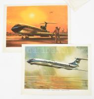 1976 Régi magyar repülőgépek és MALÉV-repülőkről készült reprodukciós nyomatok, Bánfalvy Ákos (1943-...