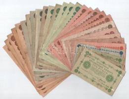 Szovjetunió / Orosz Szocialista Szövetségi Szovjet Köztársaság 1918. 3R-1000R (30db) T:F-G Soviet Union / Russian Socialist Federated Soviet Republic 1918. 3 Roubles - 1000 Roubles (30pcs) C:F-G