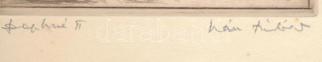 Iván Szilárd (1912-1988): Daphné. Rézkarc, papír, jelzett, lapszéli apró szakadással és apró foltokk...