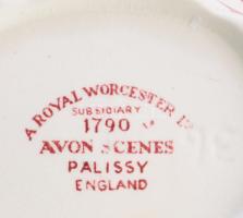 Ironstone Merrie Olde tejkiöntő és Royal Worcester Avon Scenes cukortartó, jelzett