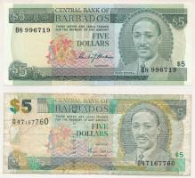 Barbados DN(1975) 5$ + 2007. 5$ T:F az egyik szép papír Barbados ND(1975) 5 Dollars + 2007. 5 Dollars C:F from which one fine paper Krause P#32a, P#67a