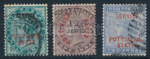 India - Patiala 1885 Mi 1-3 (Mi EUR 130.-)