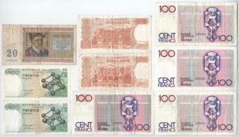 Belgium 1956. 20Fr + 1964. 20Fr (2x) + 1966. 50Fr (2x) + DN(1978-1994) 100Fr (4x) T:F
Belgium 1956....