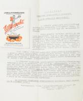 cca 1930 Ultrapekt gyümölcs tartósító reklám nyomtatvány.