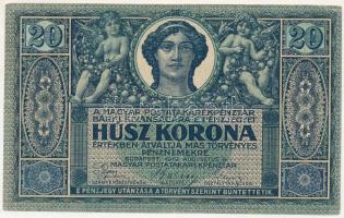 1919. augusztus 9. 20K "R 2031 055271" T:F Hungary 1919. August 9th 20 Korona "R 2031 055271" C:F Adamo K20, Krause P#42