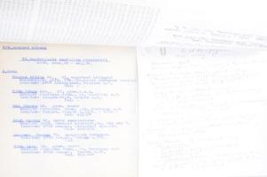 Dr. Lehoczky Károly cserkésztiszt irathagyatéka: két irattartóban rengeteg dokumentum (kéz- és gépir...