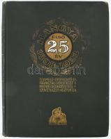 A "Hangya" Termelő-Értékesítő és Fogyasztási Szövetkezet, a Magyar Gazdaszövetség szövetkezeti központja első 25 éve. Bp., 1923, "Hangya", 144+(2)+228 p. + 4 t. (két duplaoldalas) + 1 (kihajtható táblázat) t. Egyetlen kiadás. Gazdag szövegközi és egészoldalas, fekete-fehér képanyaggal illusztrálva. Kiadói aranyozott, dombornyomott egészvászon-kötés, kopott borítóval, kissé foltos lapokkal.