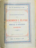 ca 1880 Schember C. és Fiai cs. és kir. udvari hídmérleg és gépgyárosok. képes árjegyzék kivonat számos illusztrációval 32p. Kiadói papírborítóval, szélén kis gyűrődéssel