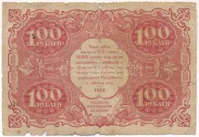 Szovjetunió / Orosz Szocialista Szövetségi Szovjet Köztársaság 1922. 100R T:VG,G
Soviet Union / Rus...