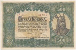 1920. 500K "5 A 003 998754", "Orell Füssli Zürich" nyomdahely jelöléssel T:AU,XF hajtatlan Adamo K33