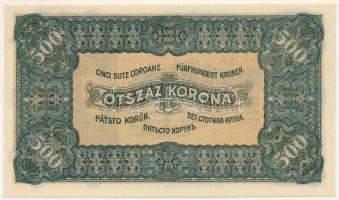 1923. 500K "5A 006 327545", "Magyar Pénzjegynyomda Rt. Budapest" nyomdahely jelö...