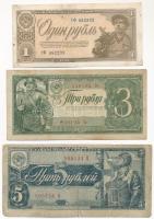 Szovjetunió 1938. 1R + 3R + 5R T:F,VG Soviet Union 1938. 1 Rouble + 3 Roubles + 5 Roubles C:F,VG