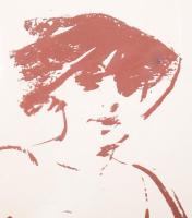 Gyémánt László (1935-): Női ülő akt. Szitanyomat, papír, jelzett, művészpéldány E.A./Ex. jelzéssel. ...