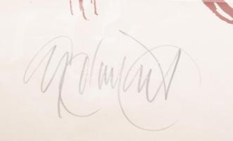 Gyémánt László (1935-): Női ülő akt. Szitanyomat, papír, jelzett, művészpéldány E.A./Ex. jelzéssel. ...