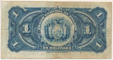 Bolívia 1928. 1B I. kiadás T:F
Bolivia 1928. 1 Boliviano 1st issue C:F
Krause P#118