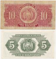 Bolívia 1928. 5B + 10B T:AU,F
Bolivia 1928. 5 Bolivianos + 10 Bolivianos C:AU,F
Krause P#129, P#13...