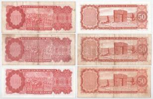 Bolívia 1962. 50B (3xklf) + 100B (3xklf) T:F, közte 2db AU
Bolivia 1962. 50 Bolivianos (3xdiff) + 1...