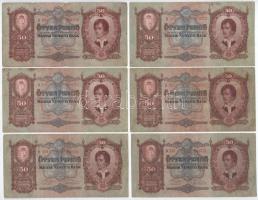 1932. 50P (6x) T:F,VG Adamo P14