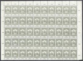 1913 Árvíz 6f gumi nélküli fél ív, típusok listázva