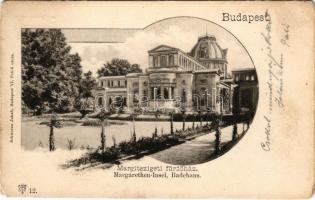 1903 Budapest XIII. Margitszigeti fürdőház. Schwarcz Jakab kiadása (kopott sarkak / worn corners)