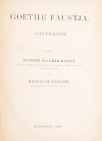 Boyesen, Hjalmar Hjorth - Heinrich Gusztáv: Goethe Faustja. Tanulmányok. Bp., 1888, MTA, XVIII+2+272 p. Kiadói egészvászon-kötés, márványozott lapélekkel, kopott, foltos gerinccel.