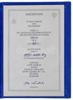 Lapis András (1942-) / Szabó Géza (1939-) 2000. "Ultima Forsan 2001" kétoldalas Ag emlékér...