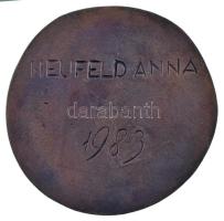 1983. "Pro Arte" bronz emlékérem, hátoldalán névre szóló gravírozással (69mm) T:AU