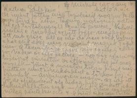 1953 Sassy Attila (1880-1967) festő saját kézzel írt levelezőlapja