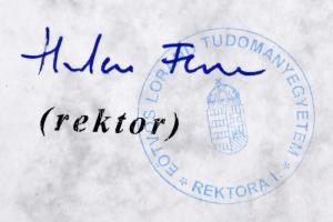 2009 Grétsy László (1932-2024) nyelvész Professor Emeritus címet adományozó oklevele az ELTE szenátu...