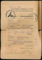 1942 Masur Anna ukrán lány érvénytelenített munkaigazolványa a III. Birodalomból
