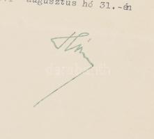 1936 Hóman Bálint (1885-1951) miniszter által aláírt kinevezés + a kinevezett esküje