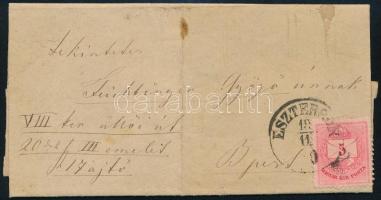 1880 5kr levélen "ESZTERGOM" - Budapest